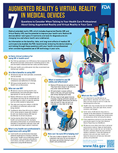 Thumbnail of infographic for Augmented Reality and Virtual Reality in Medical Devices