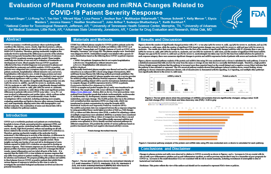 Evaluation of plasma proteome and miRNA changes related to COVID-19 patient severity response