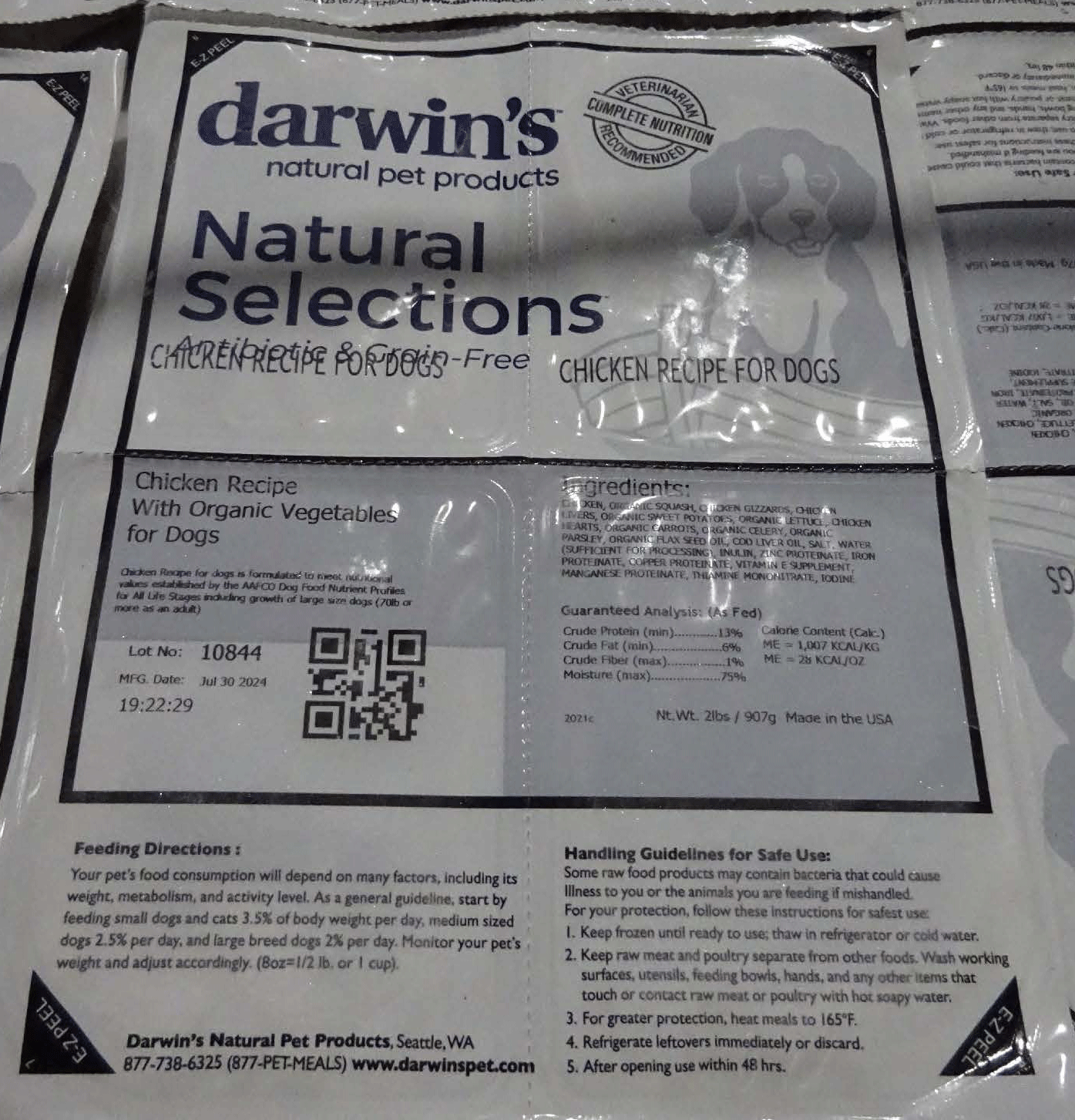 FDA Advisory Do Not Feed Certain Lots of Darwin s Natural Selections Pet Food Due to Salmonella and Listeria monocytogenes FDA