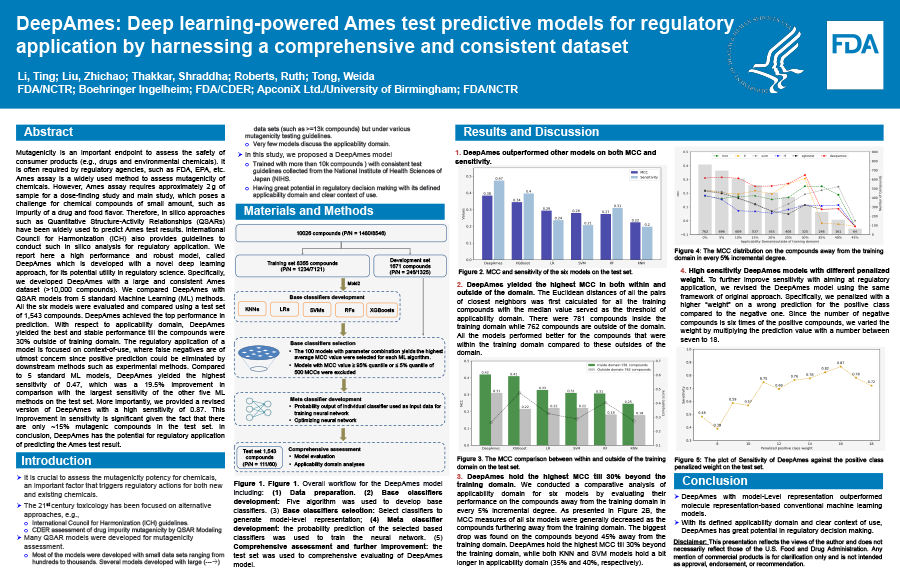 2023 Science Forum Poster Thumbnail – DeepAmes: Deep learning-powered Ames test predictive models for regulatory application by harnessing a comprehensive and consistent dataset