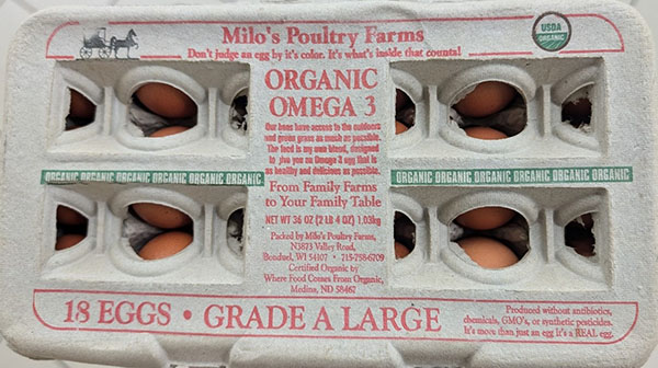 Milo’s Poultry Farms Eggs