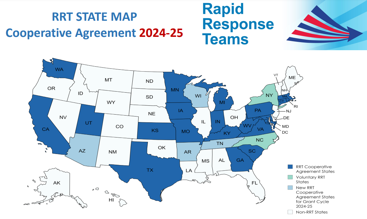 Rapid Response Teams Map