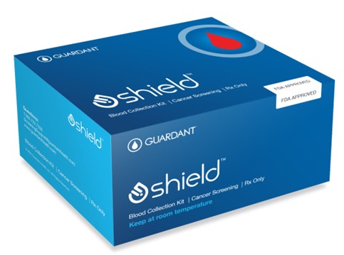 Image of the external packaging for the Shield test.