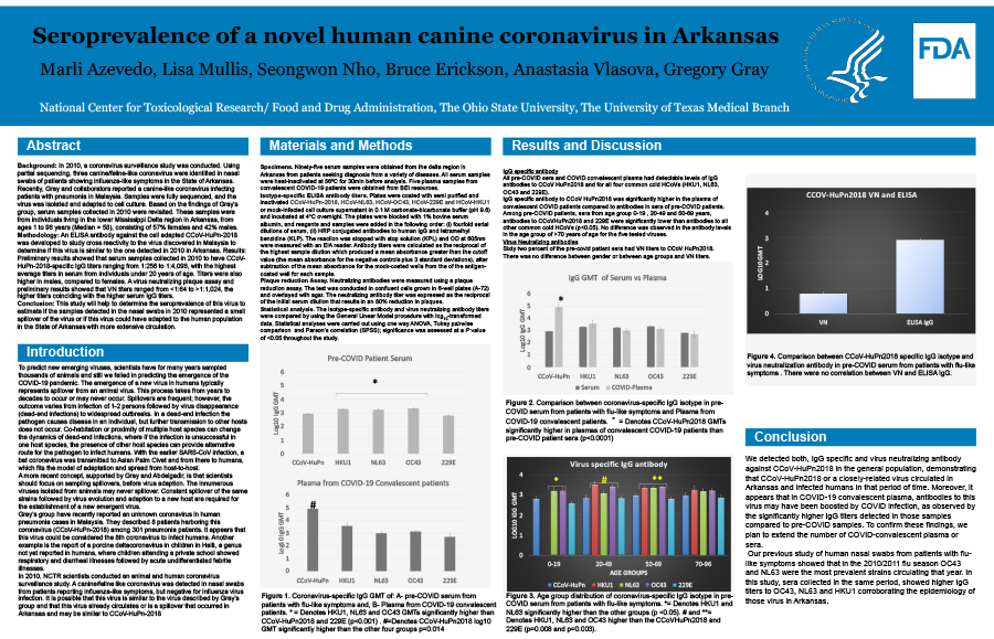 Seroprevalence of a novel human canine coronavirus in Arkansas