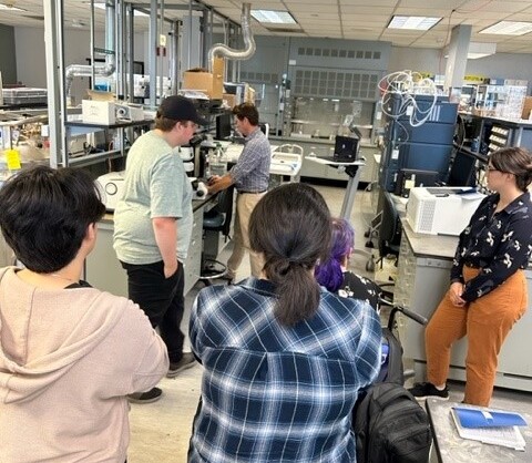 University of Michigan School of Pharmacy students with chemist Michael Truchan at ORA's Detroit Medical Products Laboratory