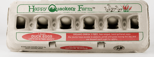 Carton of Happy Quackers Farm Duck Eggs