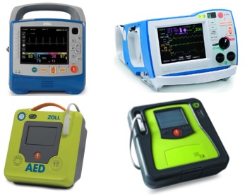 Image of the ZOLL® X Series®, R Series®, AED Pro®, and AED 3 BLS® Professional Defibrillators