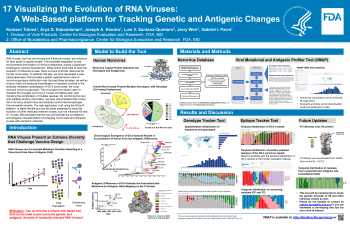 Poster image - Visualizing the evolution of RNA viruses:  A web-based platform for tracking genetic and antigenic changes