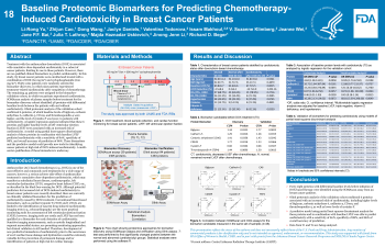 Poster image - Baseline proteomic biomarkers for predicting chemotherapy-induced cardiotoxicity in breast cancer patients