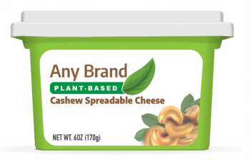 Plant-Based Example Product Label: Cashew Spreadable Cheese