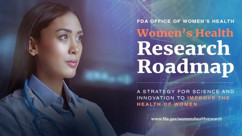 OWH Research Roadmap_Image of woman researcher on cover page