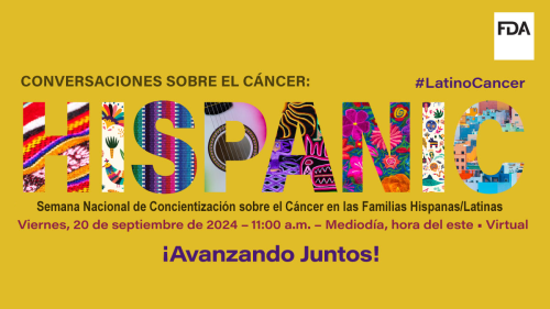 First National Hispanic/Latino Family Cancer Awareness Week, Sept. 20-26 - Spanish graphic