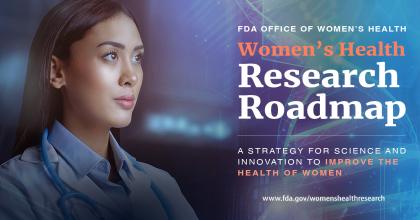 OWH Research Roadmap_Image of woman researcher on cover page