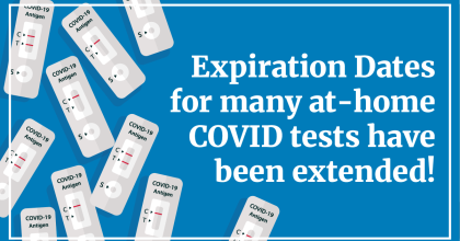 Externed expiration dates for OTC COVID-19 tests