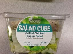 "Photo:  Primary Label &ndash; DIEBERGS KITCHEN SALAD CUBE Grilled Chicken Caesar Salad 8.5 oz."