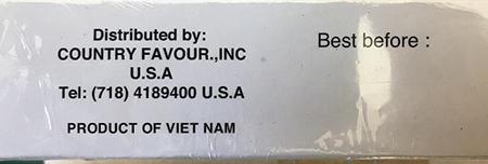 "Product of Viet Nam"