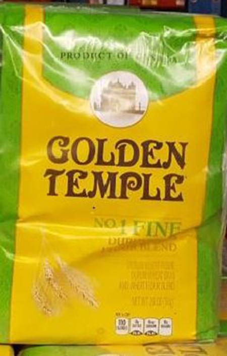 "Label, Golden Temple #1 Fine Durum Atta Flour Blend"