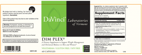 DaVinci Laboratories of Vermont, Dim Plex, 60 capsules