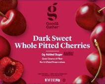 Image 12 - Labeling, Good & Gather Dark Sweet Whole Pitted Cherries packaged in a 12-ounce plastic bag