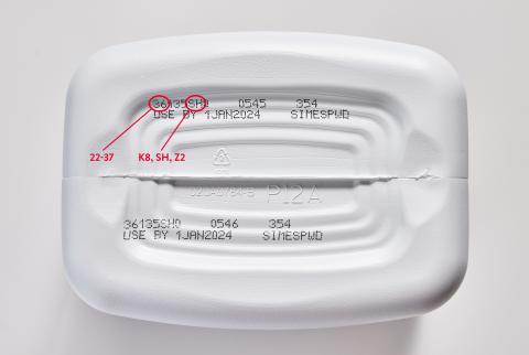 Powder Infant Formation container with Product Coding