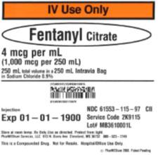 Service code 2K9115, 4 mcgmL Fentanyl Citrate (Preservative Free) in 0.9% Sodium Chloride.jpg