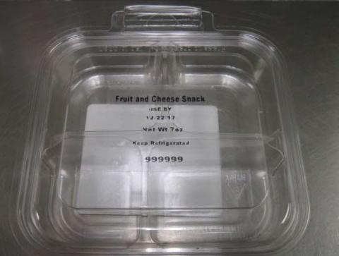 Front Tray Label  Fruit and Cheese Snack