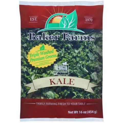 Front Label - Baker Farms Kale Net Wt. 16 oz.