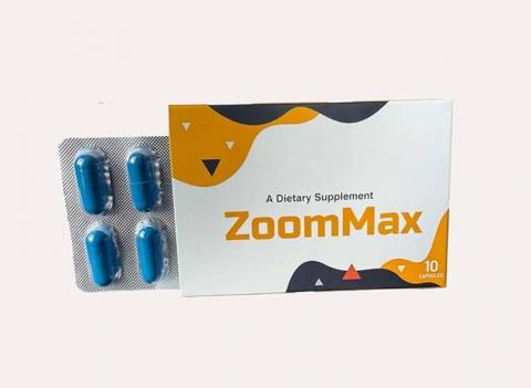 ZoomMax capsules, 10 count blister pack, front label