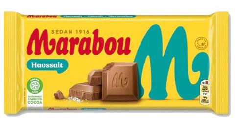 Marabou Sea Salt Chocolate bar, Net Wt. 185 gm, back label