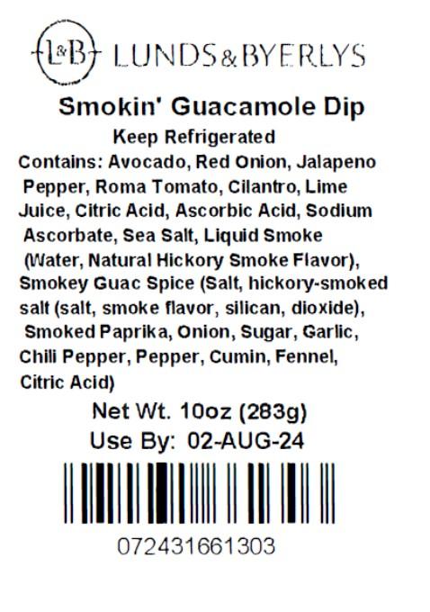 Lunds & Byerlys Smokin’ Guacamole Dip, Use by 02-Aug-2024