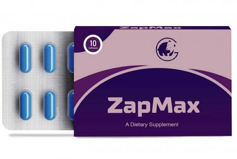 ZapMax capsules, 10 count blister pack, front label