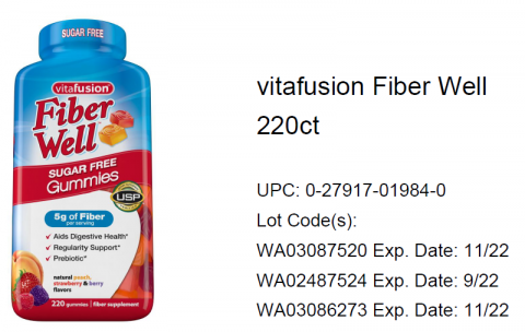 Photo – vitafusion Fiber Well 220ct.