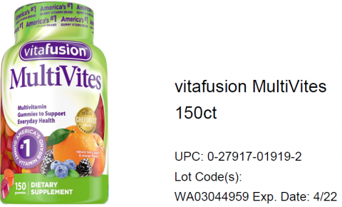 Photo – vitafusion MultiVites 150ct.