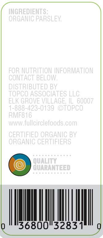 Image 2 - Photo 7 – Label, Full Circle market Organic Parsley