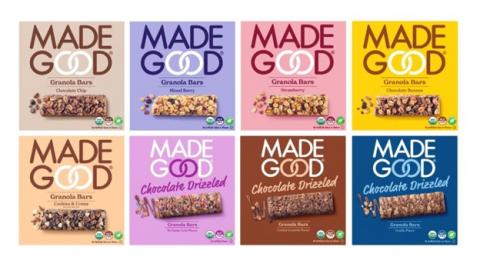 Example images of MadeGood granola bars