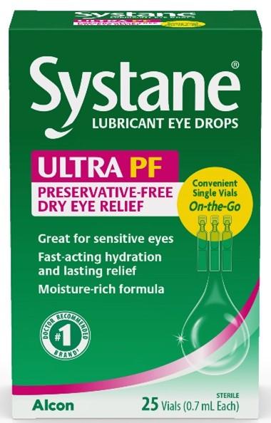 Image 1: “Front Panel of Carton, Systane Lubricant Eye Drops, 25 vials, 0.7 mL each”