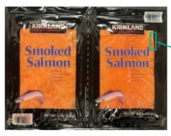 Kirkland Signature Smoked Salmon front label