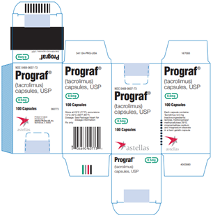 Image 1: “Label for Prograf (tacrolimus) capsules, USP, 0.5 mg, 100 capsules”