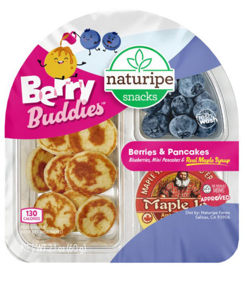 Front of package, Berry Buddies, Berries & Pancakes bento box snack packs