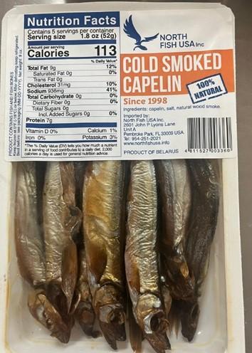 “North Fish USA Inc. Cold Smoked Capelin”