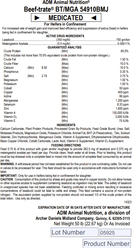 Image 2: Beef-trate BT/MGA 54910BMJ (Medicated), 50 lb.