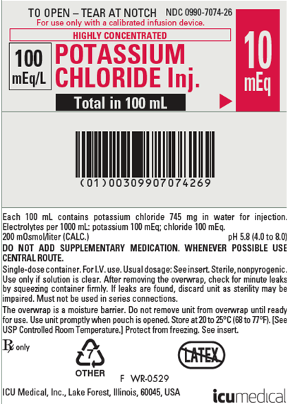 “Image of Incorrect Overwrap POTASSIUM CHLORIDE INJ. 10 mEq”