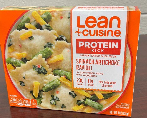 “Lean Cuisine Protein Kick Spinach Artichoke Ravioli”