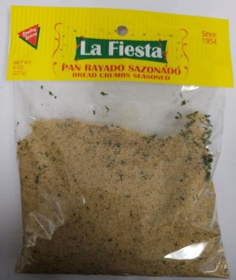 Image 3:   Labeling La Fiesta Brand Bread Cumbas Sazonad (Pan Rayado Sazonado), Front of Pack Age