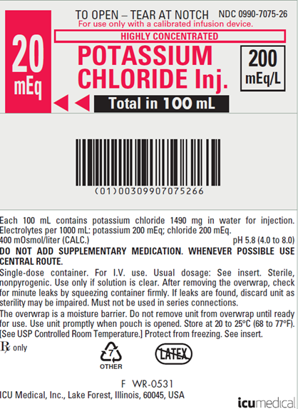 “Image of Correct Overwrap POTASSIUM CHLORIDE INJ. 20 mEq”