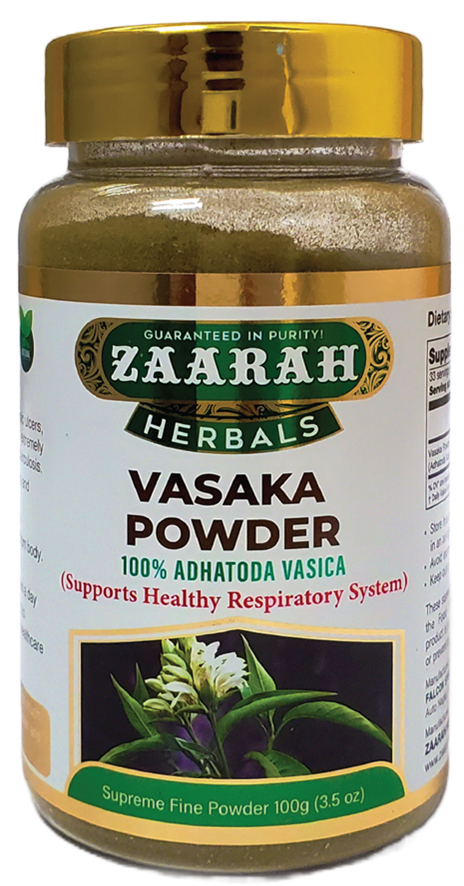 Image 4 – Labeling, Zaaah Herbals Vasaka Powder