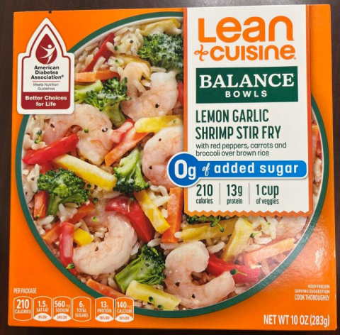 “Lean Cuisine Balance Bowls Lemon Garlic Shrimp Stir Fry”