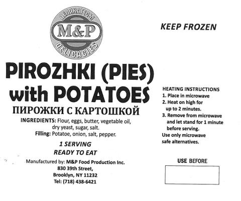 Pirozhki with Potatoes, 40 pcs. in the box