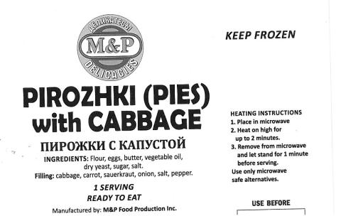 Pirozhki with Cabbage, 40 pcs. in the box