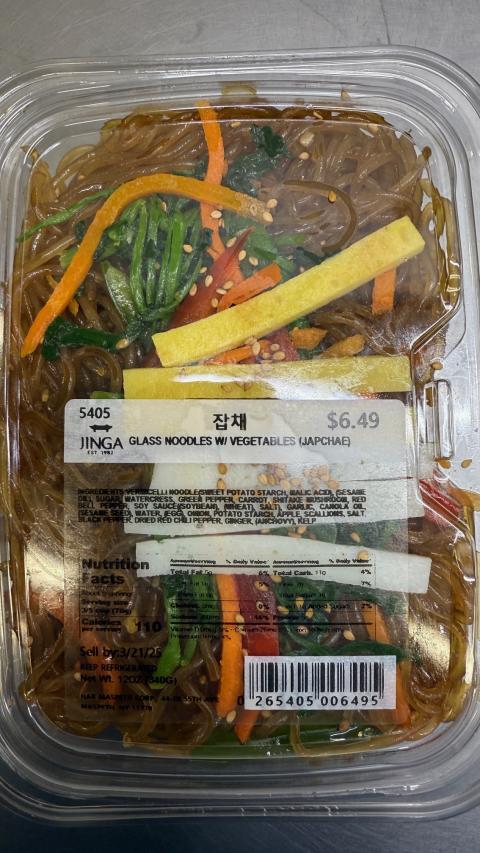 JINGA GLASS NOODLE W VEGETABLES (Japche) 5405